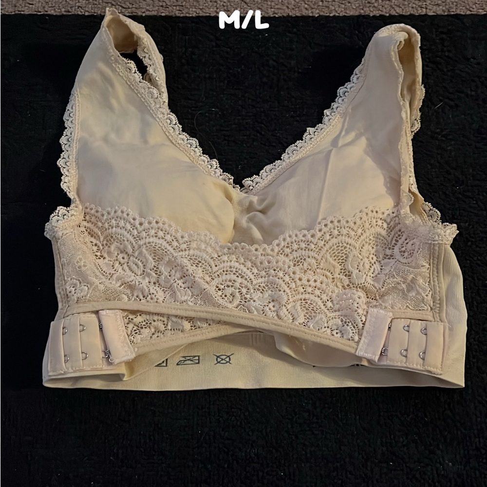 Elegant Cream Lace Bralette